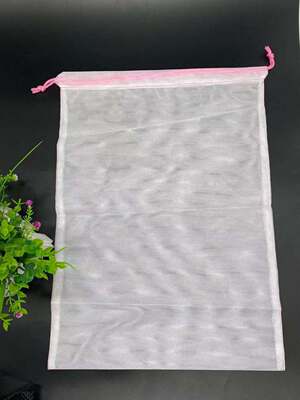 网格双抽束口收纳袋 户外洗漱样品袋  户外网格袋|ru