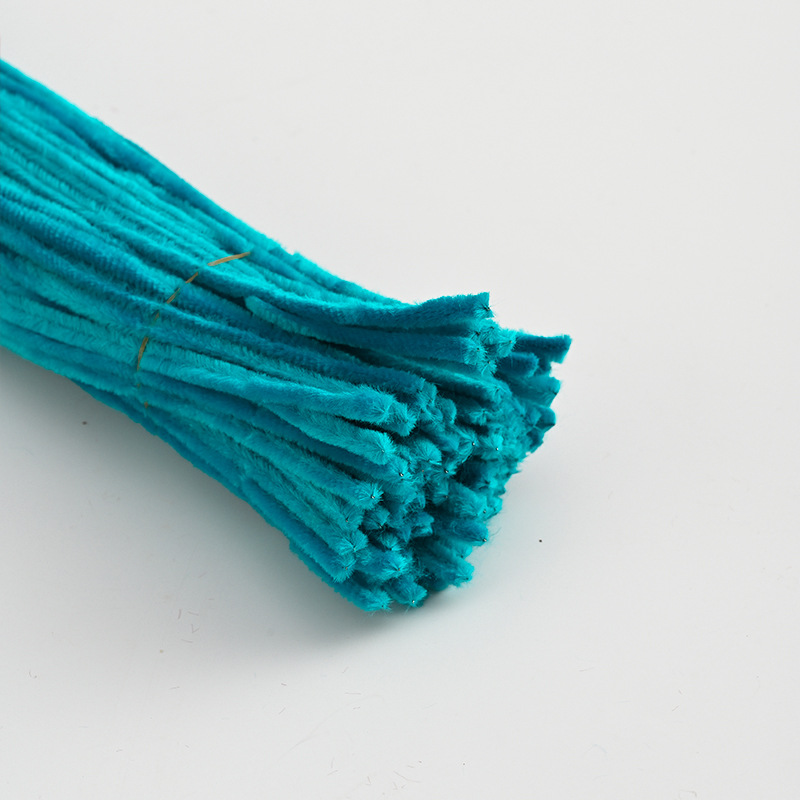 Mayorista 8mm ultra-denso de lana hecha a mano para niños diy puzzle juguete material de ramo paquete de color macarón barra de torsión