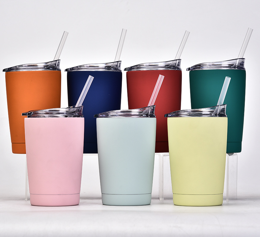 245g Weight White, Pink, Red, Blue, Yellow, Black Color Cross-border 304 Stainless Steel Vacuum Cup Car Simple Cup With Straw Men And Women With Cover Coffee Cup Tumbler 4