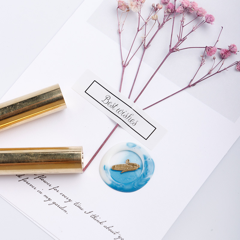 Small copper column full copper handnote sealing stamp cylindrical mini sealing wax stamp 12mm 15mm
