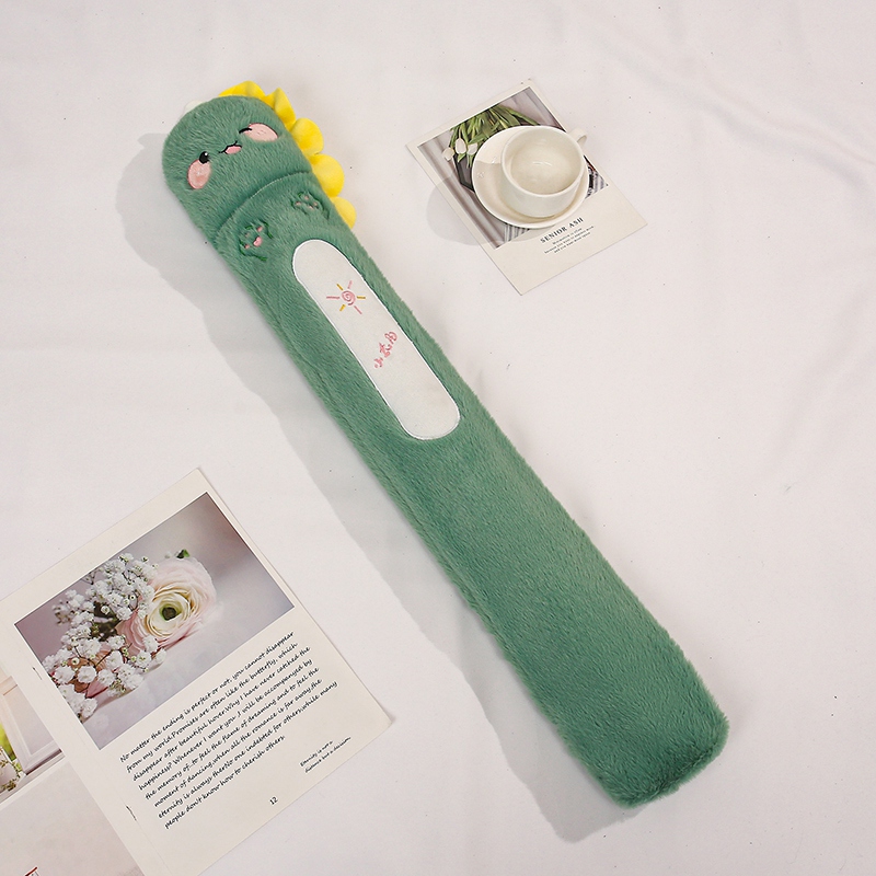 Bolsa de agua caliente de tira larga de dibujos animados, cama caliente de invierno, bolsa de agua caliente de compresión caliente para bebés, agua caliente de inyección de agua