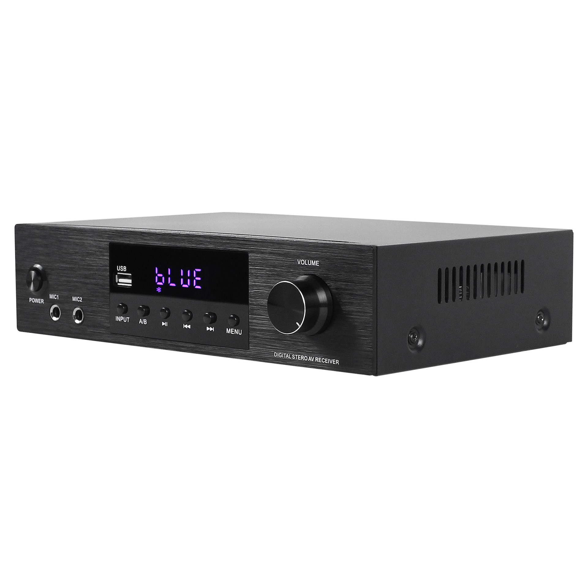 Amplificador de Potencia de 4 Canales KTV-200 Digital Bluetooth de Aleación de Aluminio con Control Remoto para Hogar