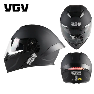Motosiklet kaskı (dəbilqə) — tail light open-face motorcycle helmet, custom - matte-black-dawn-m