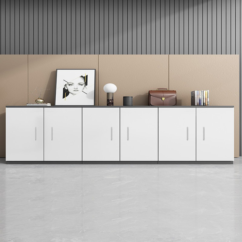 gabinete de archivos de madera blanca gabinete de oficina partición simple moderna larga gabinete de almacenamiento de madera gabinete de almacenamiento