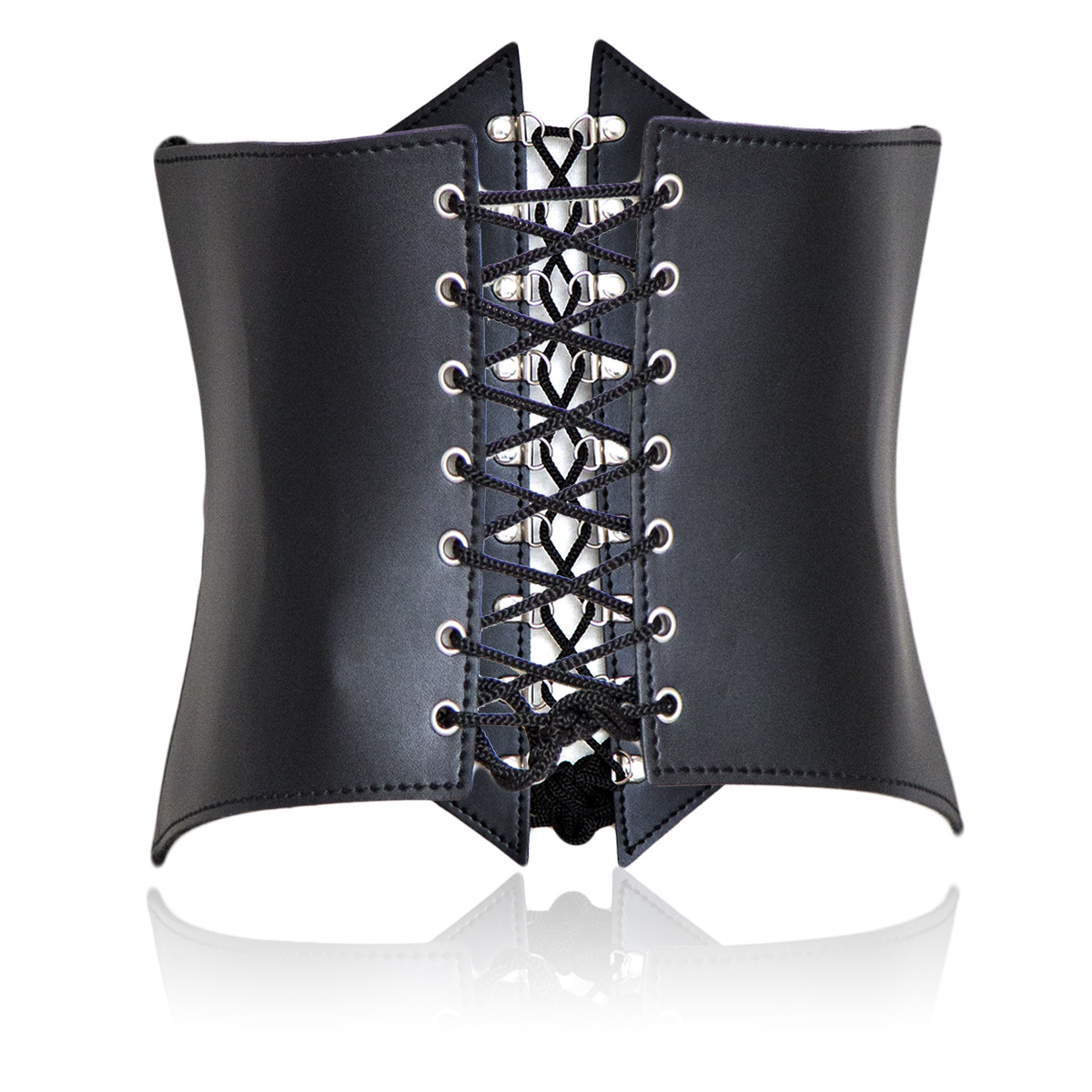 Directamente del fabricante: arnés erótico de cuero para la cintura, corsé de cuero, cinturón de sujeción estilo palaciego, atuendo alternativo de reina, lencería femenina, ropa de cuero PU.