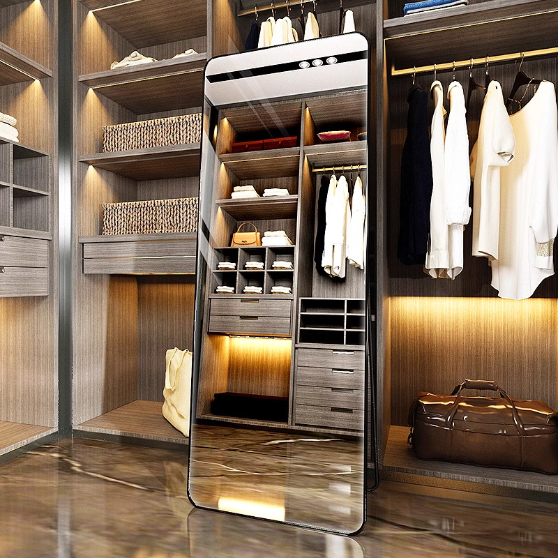 Espejo de piso Espejo de cuerpo completo Belleza Tienda de ropa para el hogar Transmisión en vivo Espejo de vestir para tienda de ropa para mujeres delgadas y altas