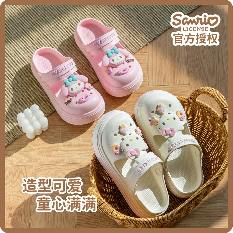 Hello Kitty, детская обувь, стягивающееся для девочки, тапочки, семейный стиль