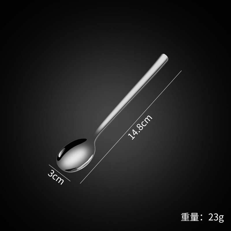 Cuchara Coreana de acero inoxidable 304 engrosada cuchara de arroz para el hogar cuchara de sopa cuchara de mango largo cuchara de hielo cuchara de café cuchara de mezcla