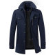 Autumn and Winter Cross-border Woolen Coat Men's Fashion Middle-aged Double Collar Wool Coat Coat European Size Coat Factory