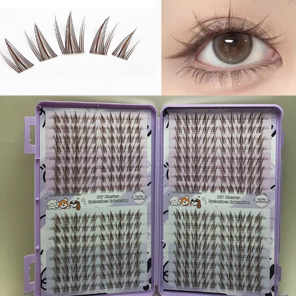 Serie de pestañas postizas transfronterizas Libro de pestañas de comercio exterior Pestañas postizas en inglés completas Pestañas postizas de gran capacidad, pelo segmentado de un solo racimo