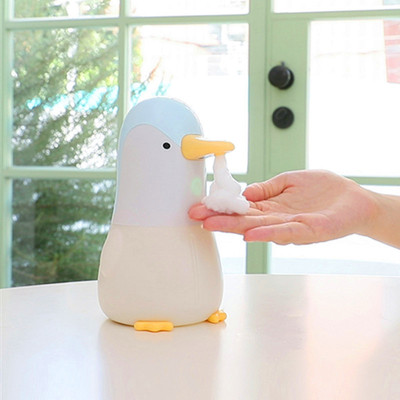 可愛企鵝洗手機自動感應泡沫洗手機兒童卡通智能家用桌面洗手液機