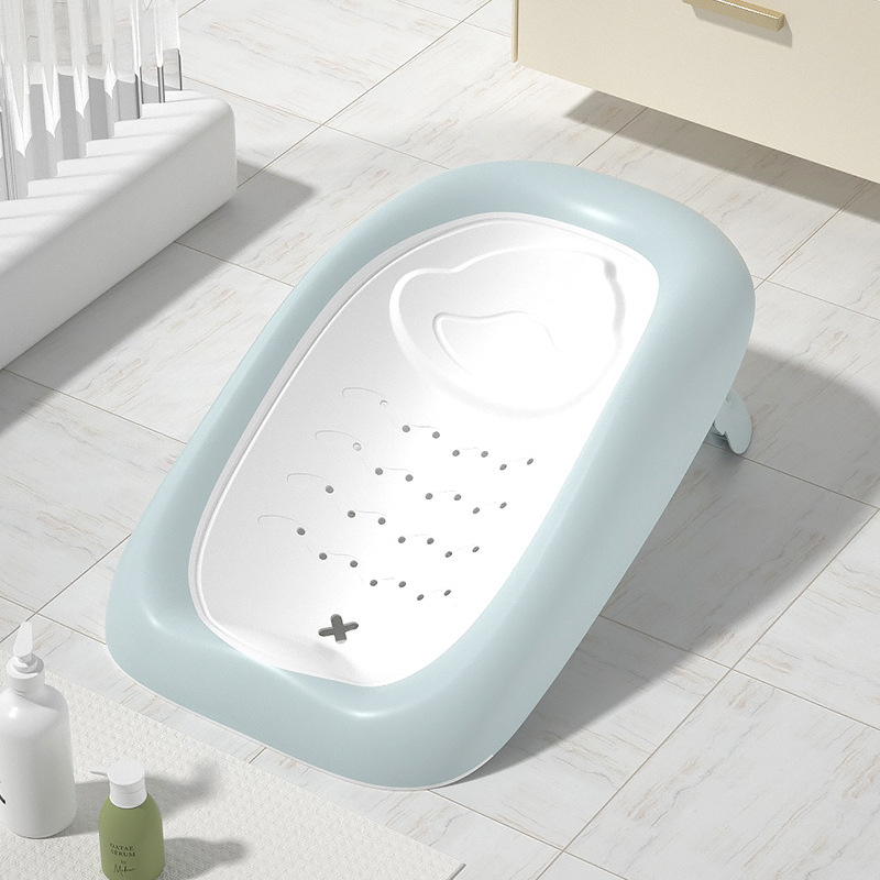 Baños infantiles artefactos para sentarse y acostarse bañera infantil universal estampado bañera cama de baño de malla de baño artículos recién nacidos rack de baño