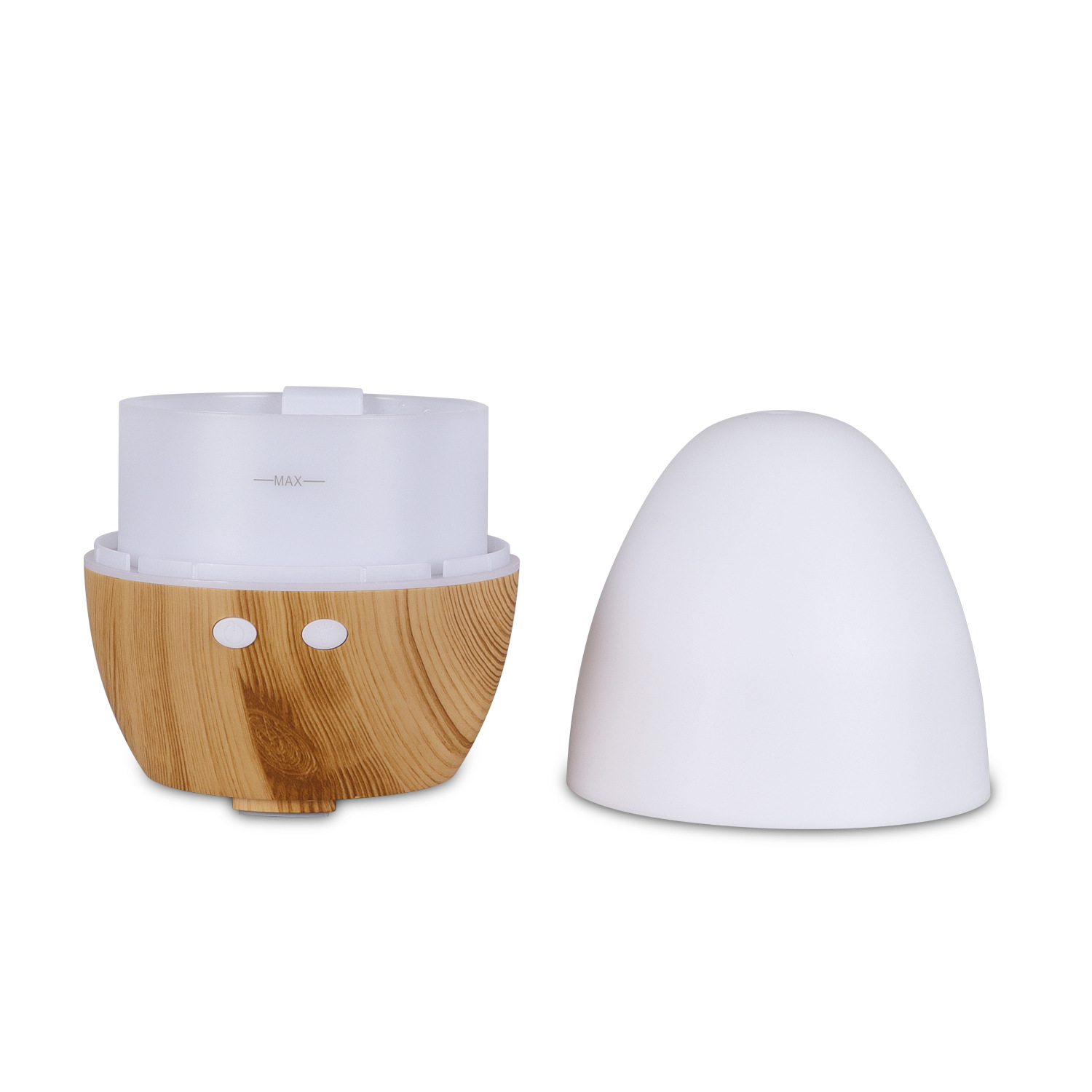 Venta caliente de la fábrica 5V huevo grano madera ronda humidificador USB colorido hogar pequeño mini aceite esencial máquina aromaterapia