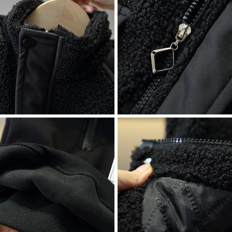 6552 Traje de invierno para niños 2025 nuevo estilo fresco y guapo chaqueta de chaleco grueso para niños de tres piezas invierno para niños