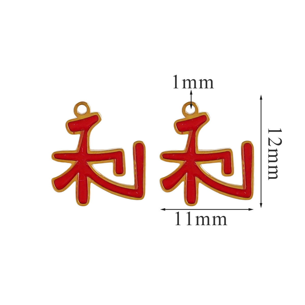 Acero inoxidable decoración de Año Nuevo colgante colgante colgante joyería DIY accesorios felicitaciones aretes collares ricos