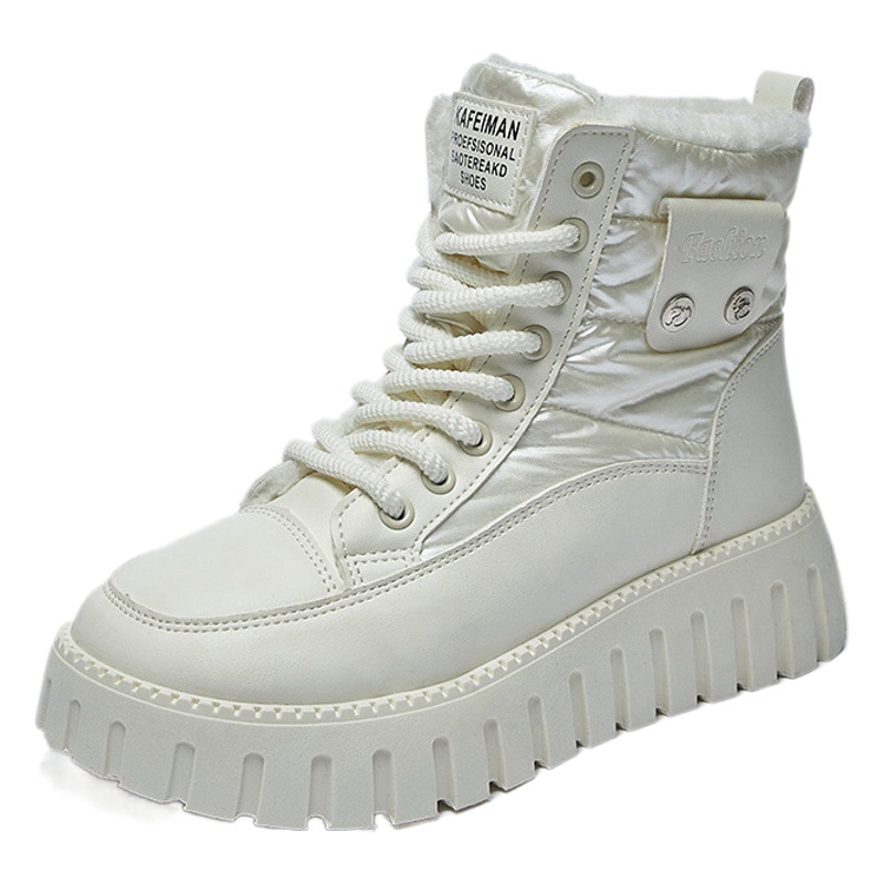 Botas de Nieve Altas con Forro Polar para Mujer de PU y Caucho Térmicas para Uso Diario
