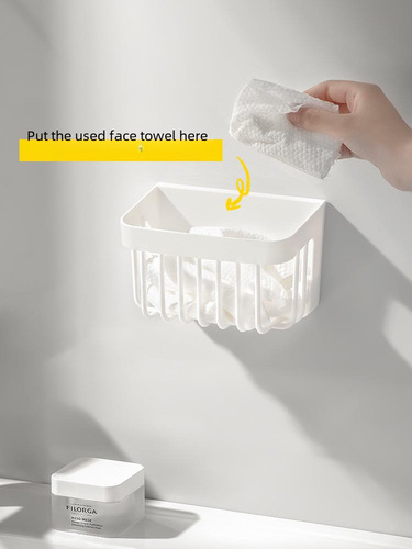 Waste Face Towel Storage and Recycling Box, Face Towel Storage Box, Kitchen Storage Box, Wall-Hanging Storage Shelf