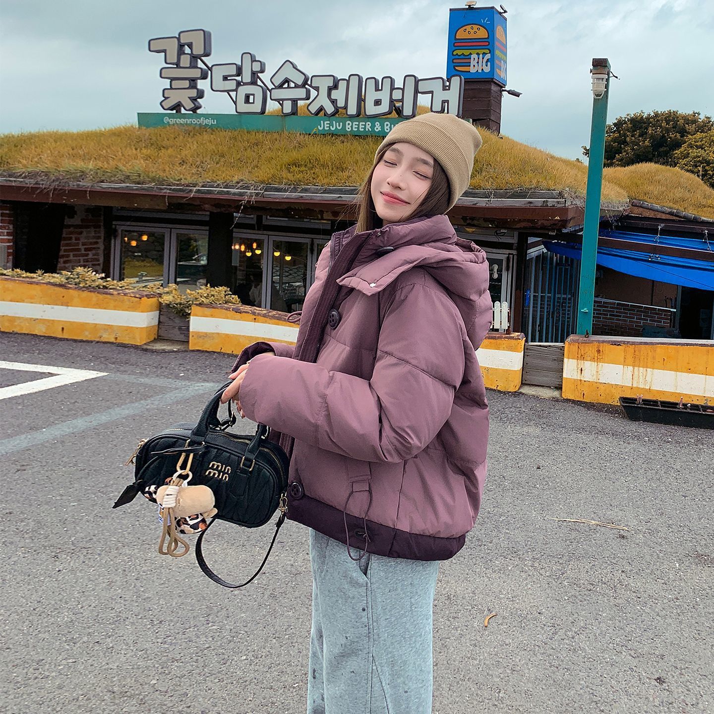 2025新款棉衣女短款时尚百搭撞色棉服韩版冬季棉袄外套潮有吊牌