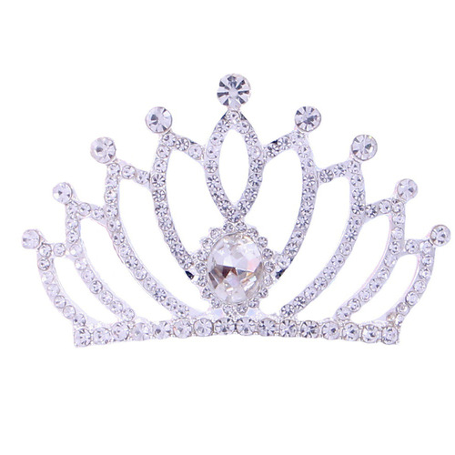 Children's Lovely Carnival Crown for Kids, Princess Birthday Party Accessory, Bridal Gift with Water Diamond Crown Hairpin