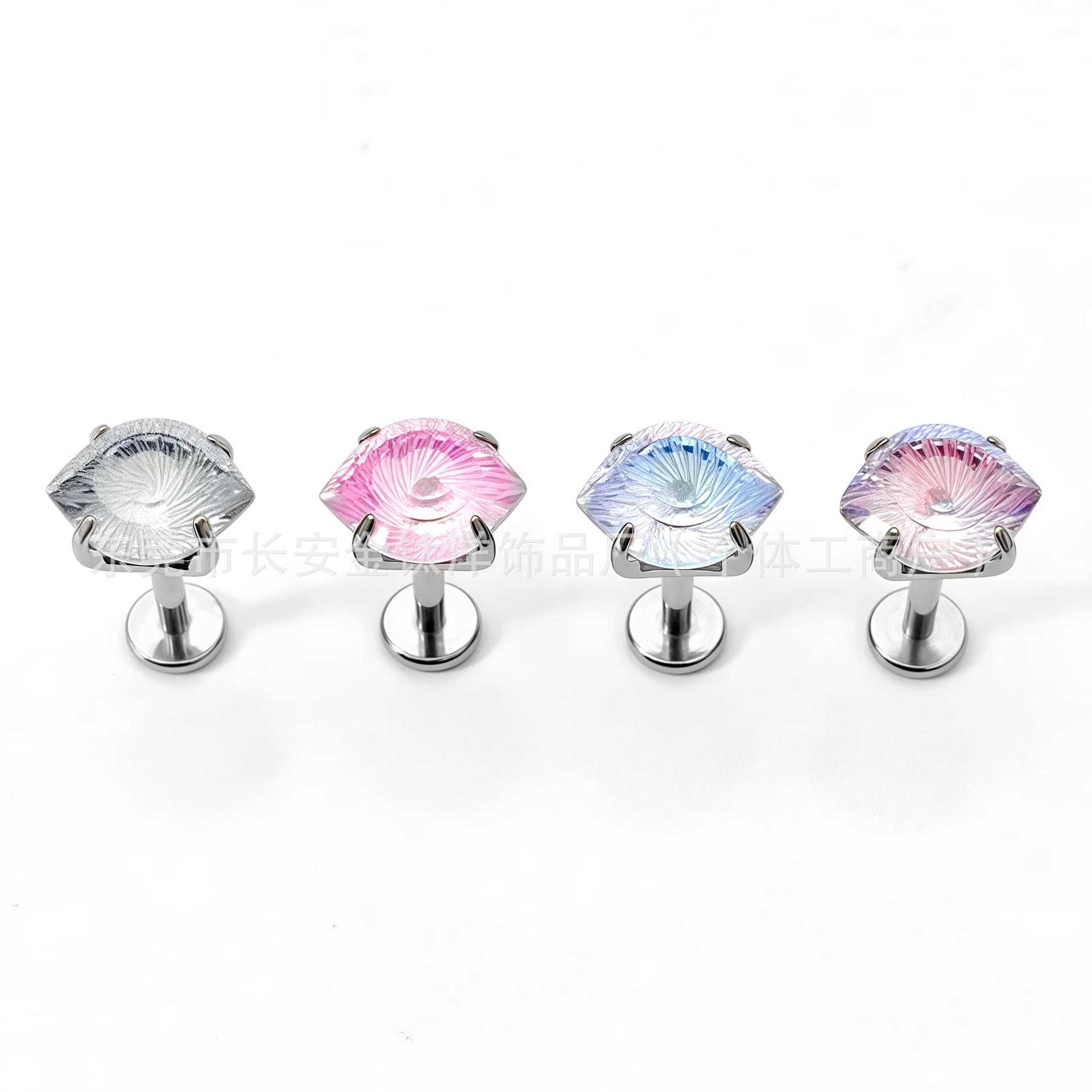 Labret piercing jewelry detail image
