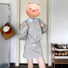 学院风穿搭一整套装连衣裙子秋季2025秋冬新款女装感卫衣短裙女装