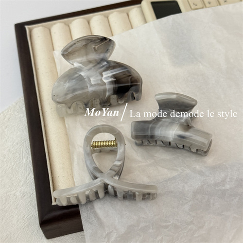 Water-based black series claw clip small size hair clip cute mini clip versatile hair clip side bang clip simple hair clip