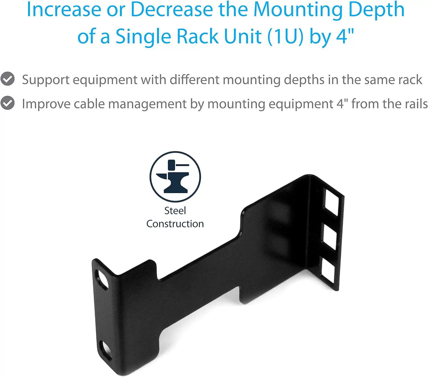 К серверная стойка depth -1U -4in / 10 cm- Startech.com