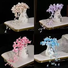 新しい森スタイルの手作り花のウェディングヘアアクセサリー、スーパーフェアリー韓国ブライズメイドヘッドフラワーウェディングアクセサリー、美しいスズランのヘアピン