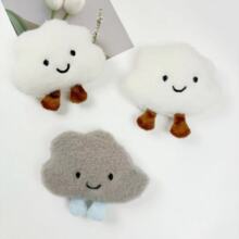 卡通胸针新款源头厂家刺绣云朵服饰围巾发夹diy配件可爱毛绒挂件