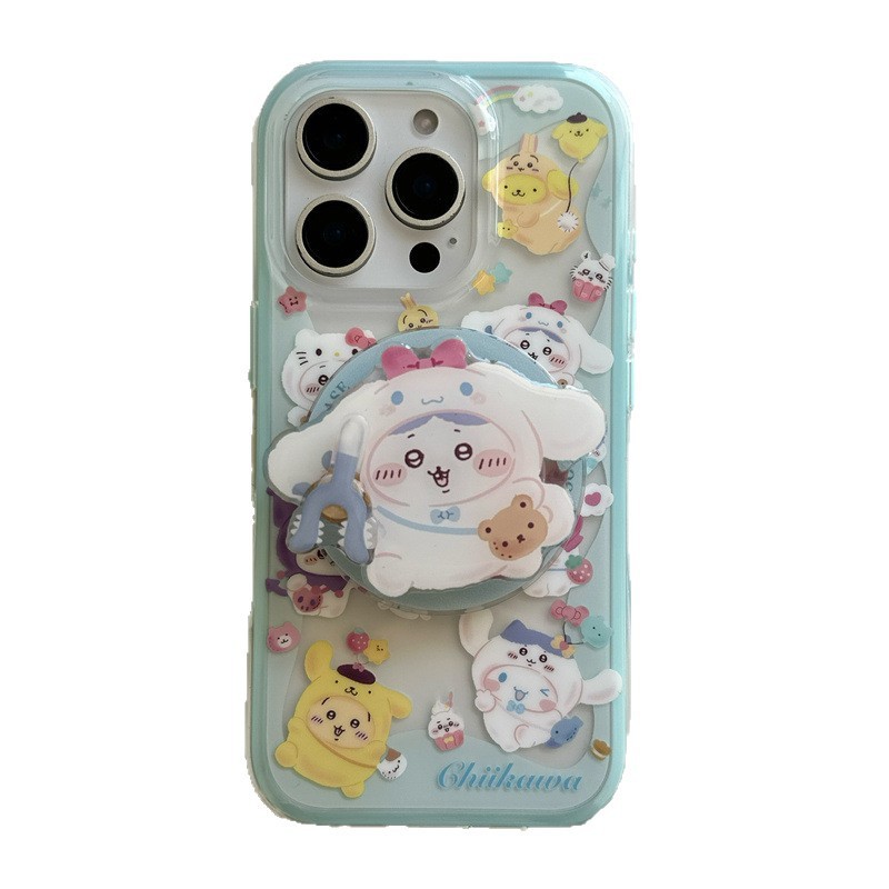 三丽鸥头套吉伊卡哇磁吸适用iPhone16苹果15ProMax/14/13手机壳女|undefined