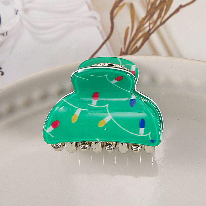 Christmas Festival Cute Korean Style Women's Lattice Acrylic Acrylic Hair Clip