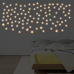 跨境亞馬遜104個圓點夜光貼 臥室兒童房家居裝飾牆貼自粘熒光貼紙