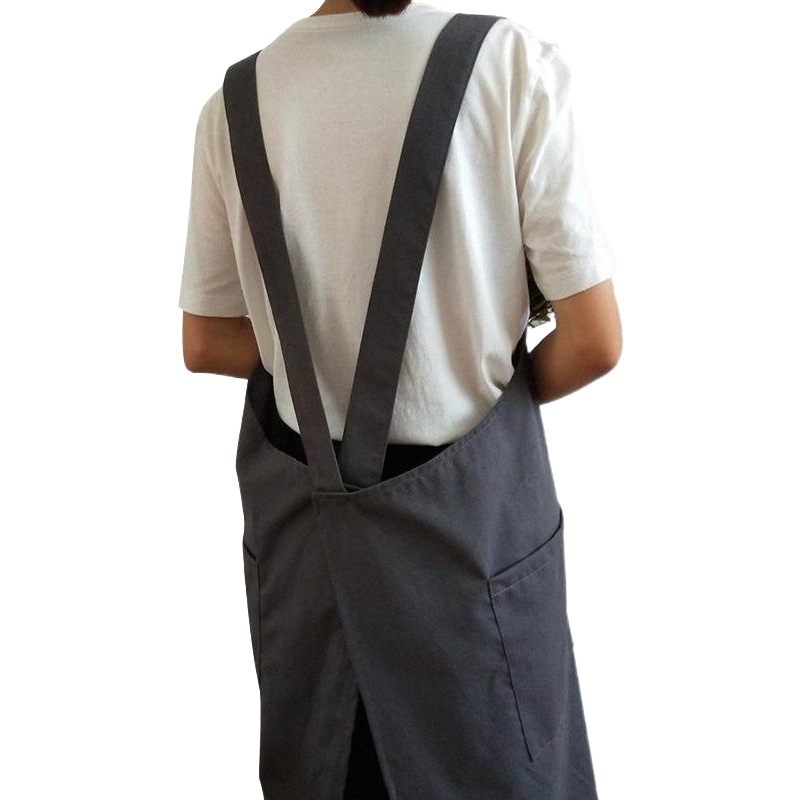 Verano artístico algodón y lino delantal largo hogar hornear postre artista floral pintura arte delantal al por mayor personalizado