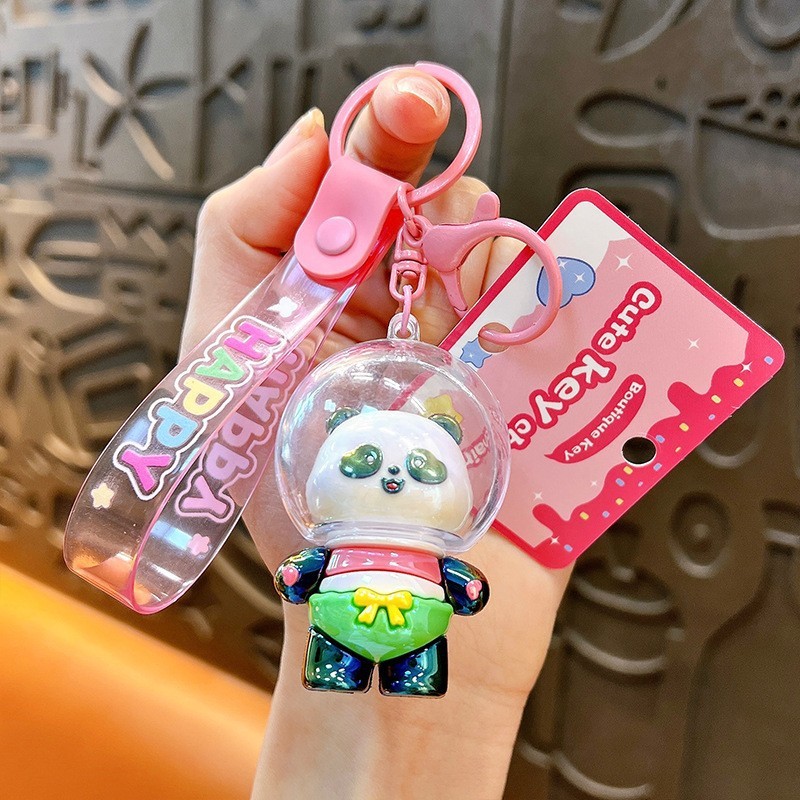 漫画スペースカピバラ電気メッキカピバラキーホルダーかわいいバッグペンダント人形カップルペンダント小さなギフト|undefined