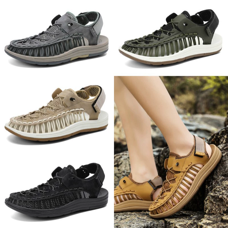 Летние мужские сандалии большой размер 46 размер наружная пляжная обувь липучка мужская обувь многоцветная мужская сандалия мужская обувь