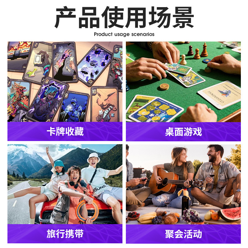 国境を越えた売れ筋 4 列ゲームカードボックス磁気 pu 結合オープンカバー PTCG ワンピース三国志キル pu カードボックス|undefined