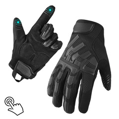 Outdoor sports touch screen tactical gloves anti-slip motorcycle wear-resistant climbing cycling hiking full finger adult gloves