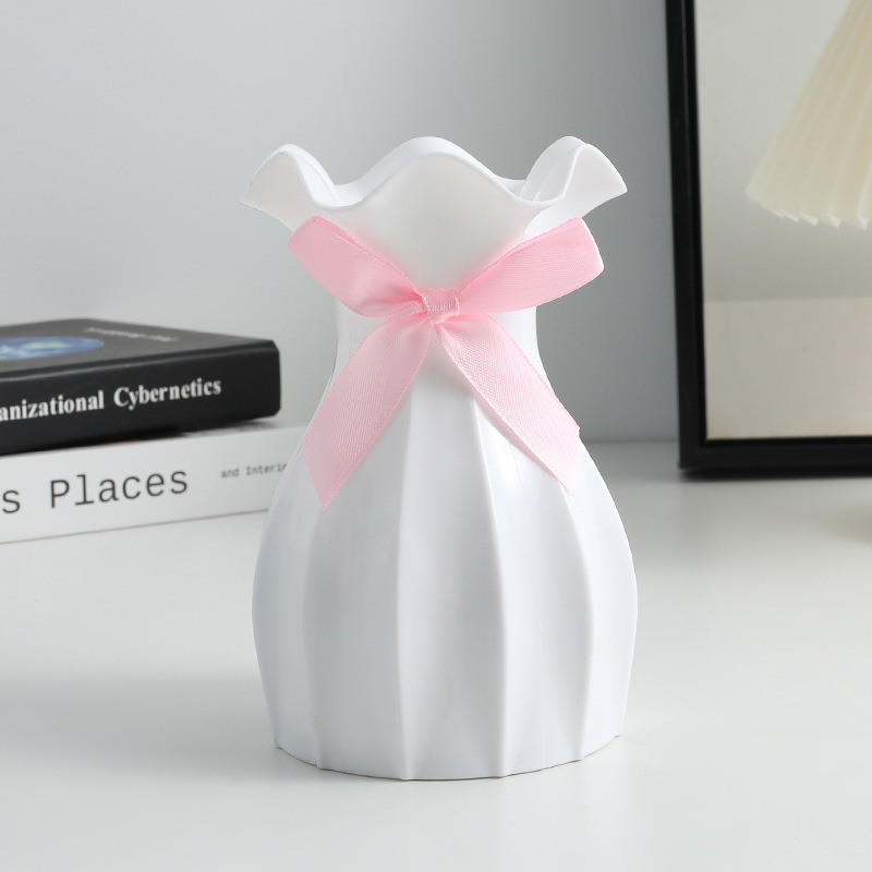 Flores de plástico blanco transfronterizo lujoso patrón vertical nórdico retro versátil decoración de la sala de estar accesorios floral venta al por mayor caliente image 16