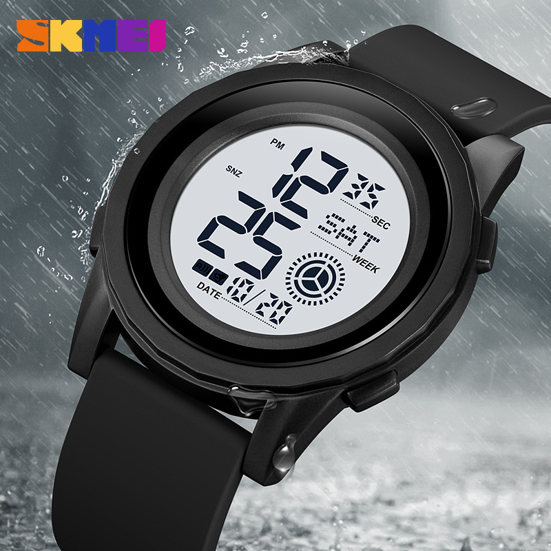 Skmei juventud estudiante multifunción luminoso cronometraje reloj electrónico de los hombres al aire libre impermeable reloj deportivo