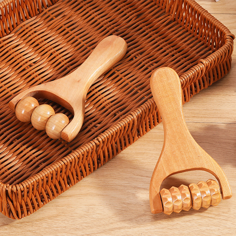 Factory direct supply manual massager hand-held Wooden Roller massage hammer facial plantar acupuncture points meridian massage stick Factory direct supply manual massager hand-held Wooden Roller massage hammer facial plantar acupuncture points meridian massage stick