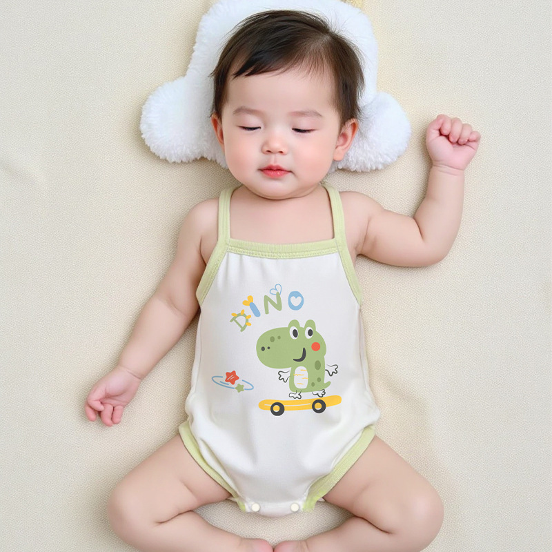 Children's Romper Baby Sling Vest Boys' Pure Cotton Crawling Suit Girls' Tank Top Infant Jumpsuit Summer Breathable Children's Romper Baby Sling Vest Boys' Pure Cotton Crawling Suit Girls' Tank Top Infant Jumpsuit Summer Breathable