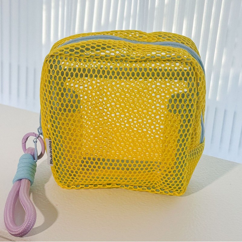 ドーパミン豆腐バッグミニメッシュポータブルトラベルトイレタリー化粧品収納バッグメイクアップバッグメッシュ雑貨バッグ|undefined
