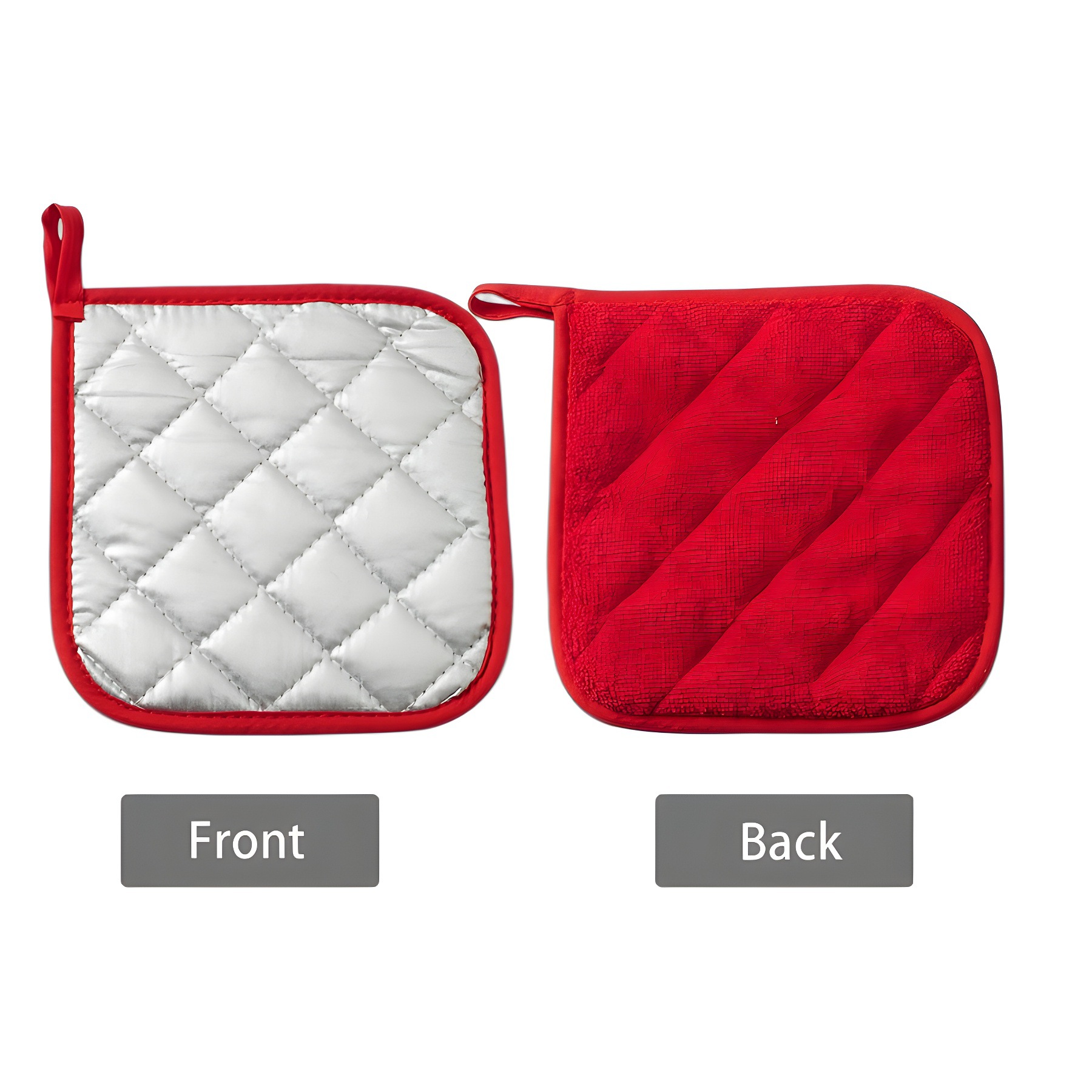 (2개) 공장 재고 코팅 실버 천 절연 패드면 테리 천 단열 패드 식당 패드 전자 레인지 장갑 냄비 패드 도매