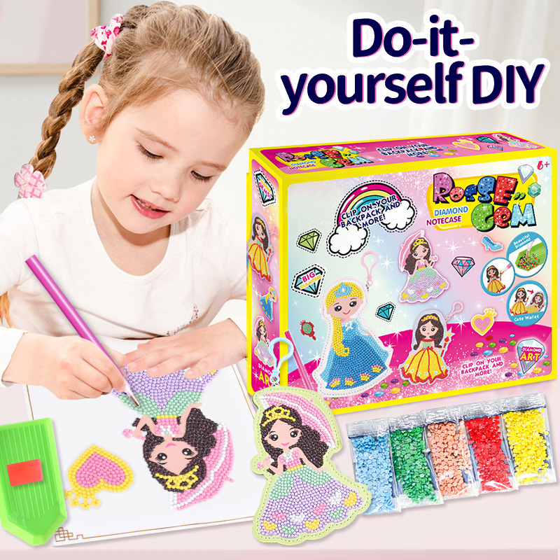 Cross-border DIY Diamond wallet Crystal Diamond Princess high-heeled shoes series to promote children's aesthetic cognitive ability Cross-border DIY Diamond wallet Crystal Diamond Princess high-heeled shoes series to promote children's aesthetic cognitive ability