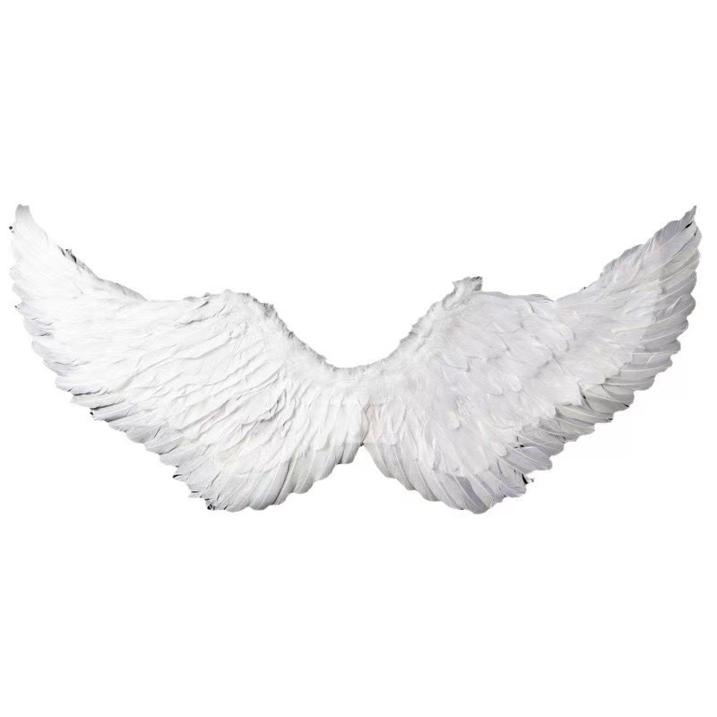 White Swan Angel Feather Wings Halloween Cosplay Costume Set with Corset Waist — detail image 6