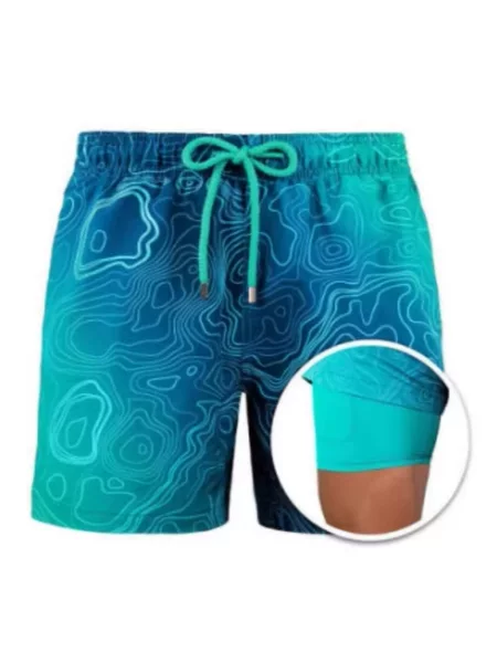 Beach shorts for men and children, cross-border beach shorts, loose, quick-drying, printed swim trunks