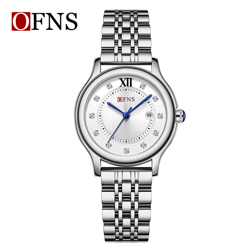 OFNS New Live Hot Selling Quartz Watch Calendar Trend Personalized Women's Light Luxury Leisure Style Waterproof Watch