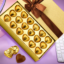 金帝純可可脂巧克力禮盒裝18粒金色送女友生日禮物教師節兒童零食