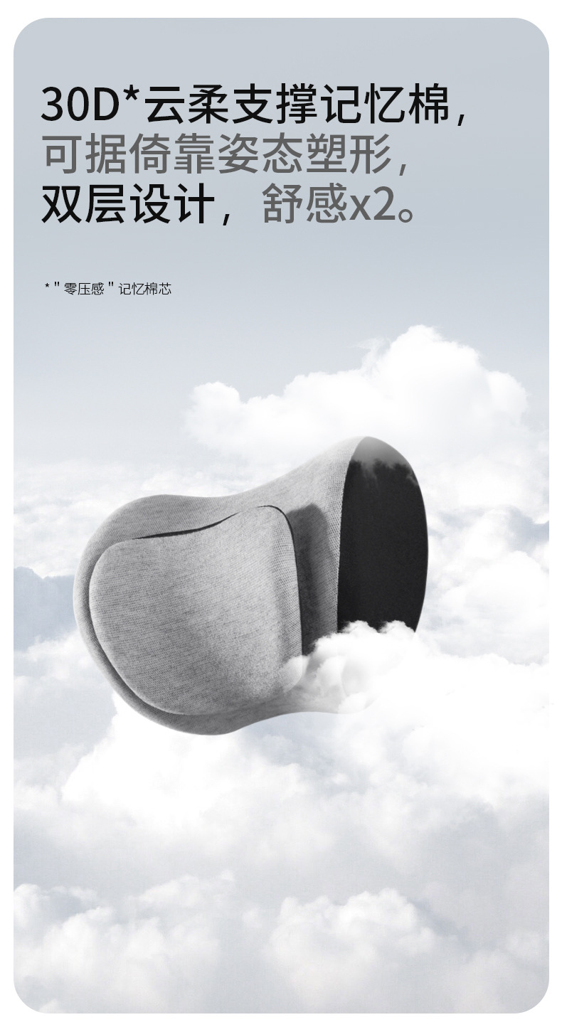 Special car headrest lumbar support factory wholesale car memory foam cushion lumbar cushion backrest lumbar pillow car neck pillow