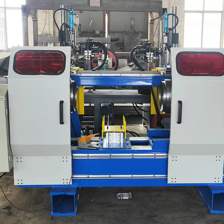 汽车后处理封装设备 储气筒端盖缩口机 两轴卷板机